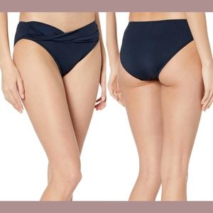 NWT Seafolly Collective [ 12 US ] Twist Band‎ Bikini Bottom in Navy